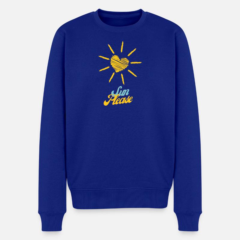 Sonniges Herz: Bitte, Sonne Scheine - Männer Premium Bio Pullover - Royalblau