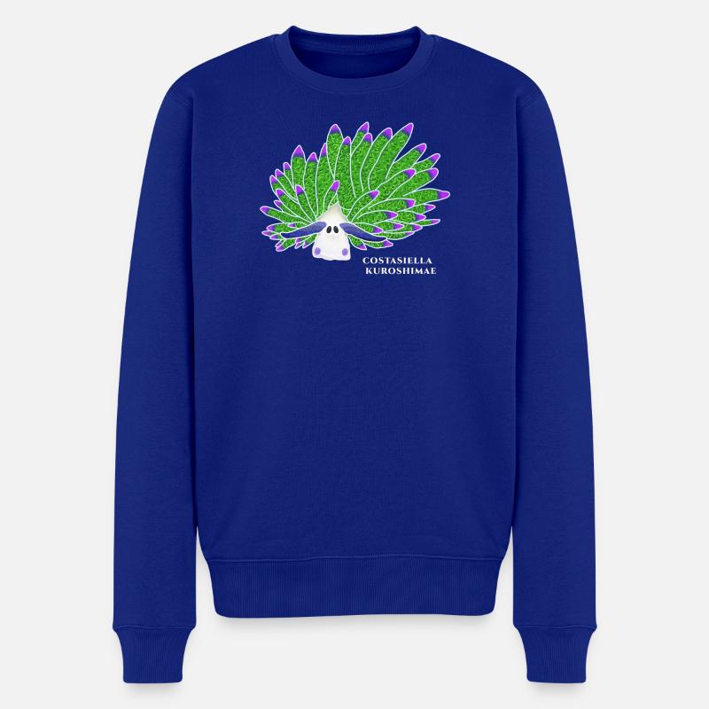 Blatt-Schaf-Schnecke, Zeichnung - Männer Premium Bio Pullover - Royalblau