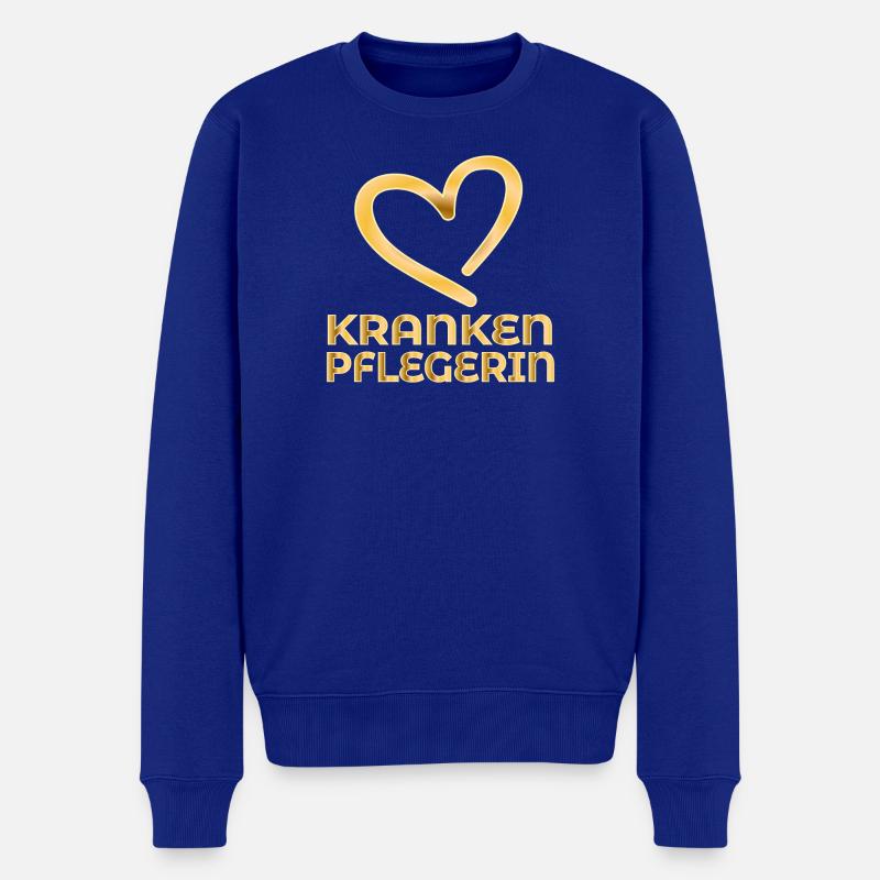 DANKESCHÖN KRANKENPFLEGERIN - Männer Premium Bio Pullover - Royalblau