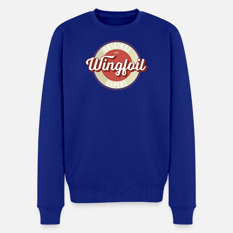 Wingfoil Label - Männer Premium Bio Pullover - Royalblau