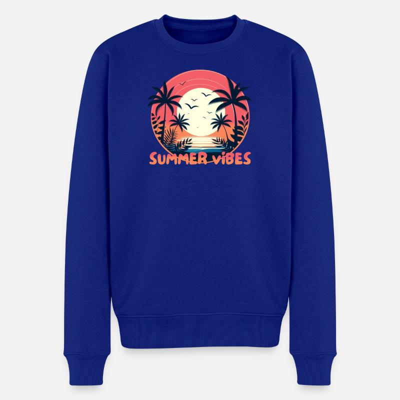Sommer-Vibes - Männer Premium Bio Pullover - Royalblau