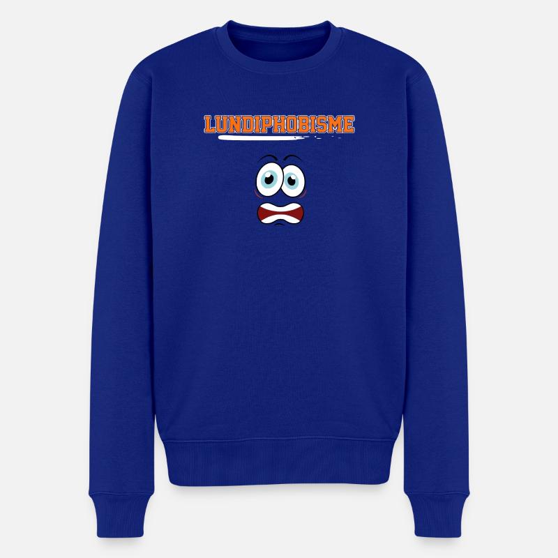 Lundiphobisme - Pull Premium bio Homme - bleu roi