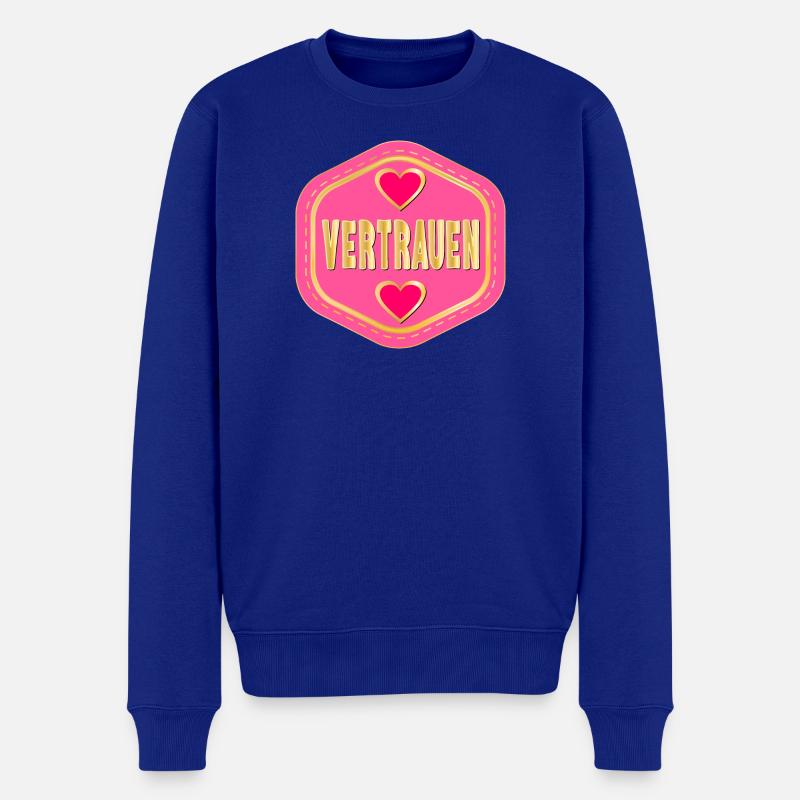 Vertrauen schenken - WERTE - Männer Premium Bio Pullover - Royalblau