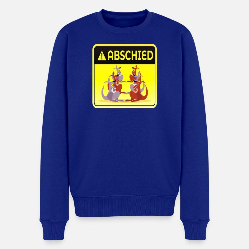 ABSCHIED KOLLEGEN TEAM GRUPPE - KÄNGURUS - Männer Premium Bio Pullover - Royalblau