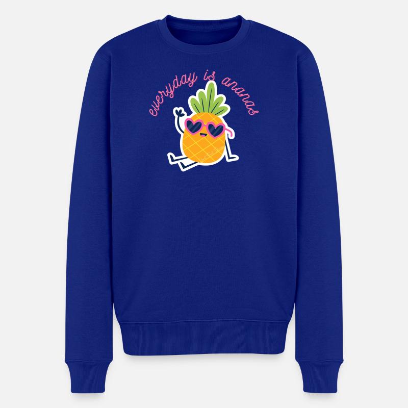 Ananas1 - Männer Premium Bio Pullover - Royalblau