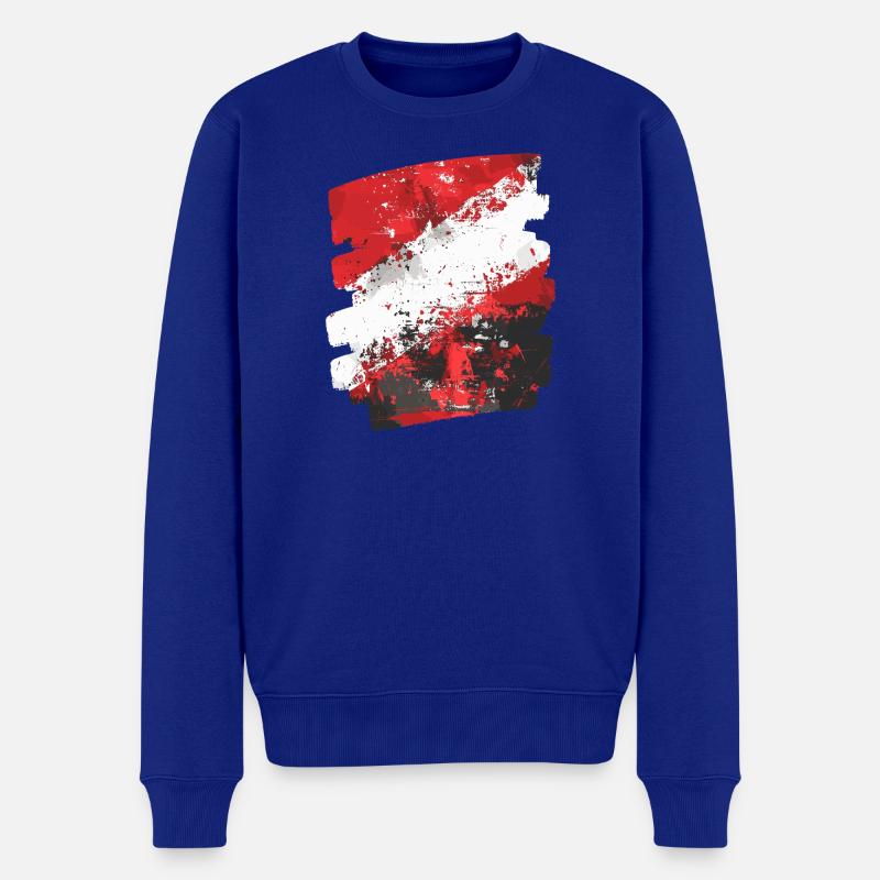 Autriche Drapeau Autriche - Pull Premium bio Homme - bleu roi