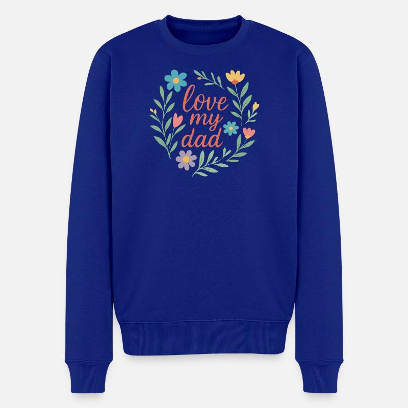 J’aime mon père - Pull Premium bio Homme - bleu roi