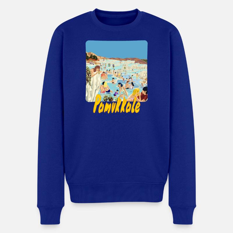 Pamukkale - Männer Premium Bio Pullover - Royalblau