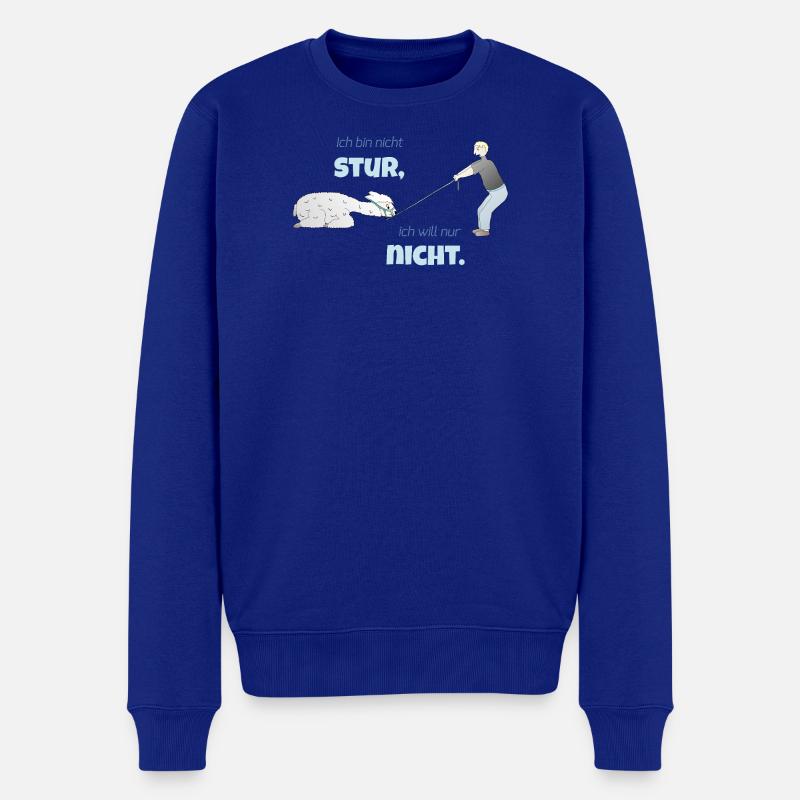 Lustiges Alpaka - Männer Premium Bio Pullover - Royalblau