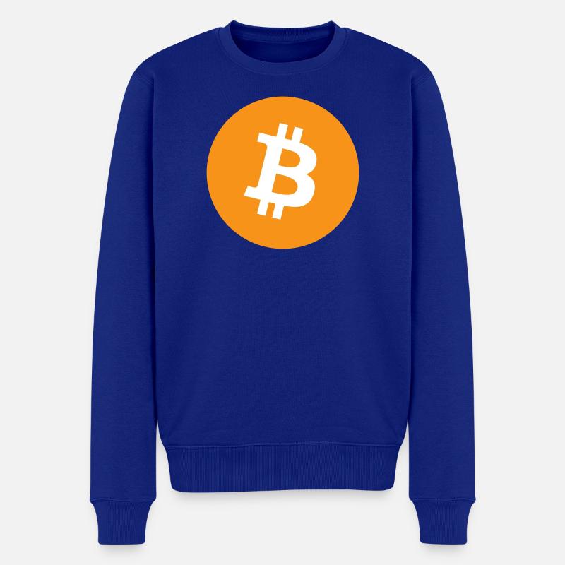 Bitcoin Logo - Pull Premium bio Homme - bleu roi
