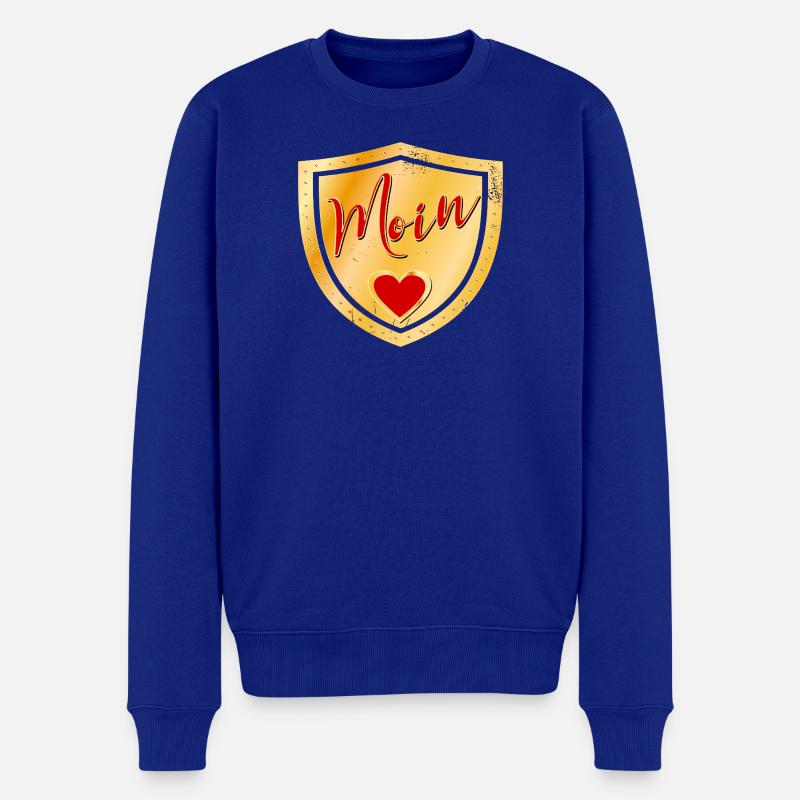 AUSZEICHNUNG HERZ MOIN - Männer Premium Bio Pullover - Royalblau