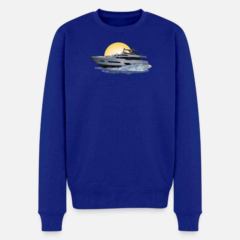 Canot automobile - Pull Premium bio Homme - bleu roi