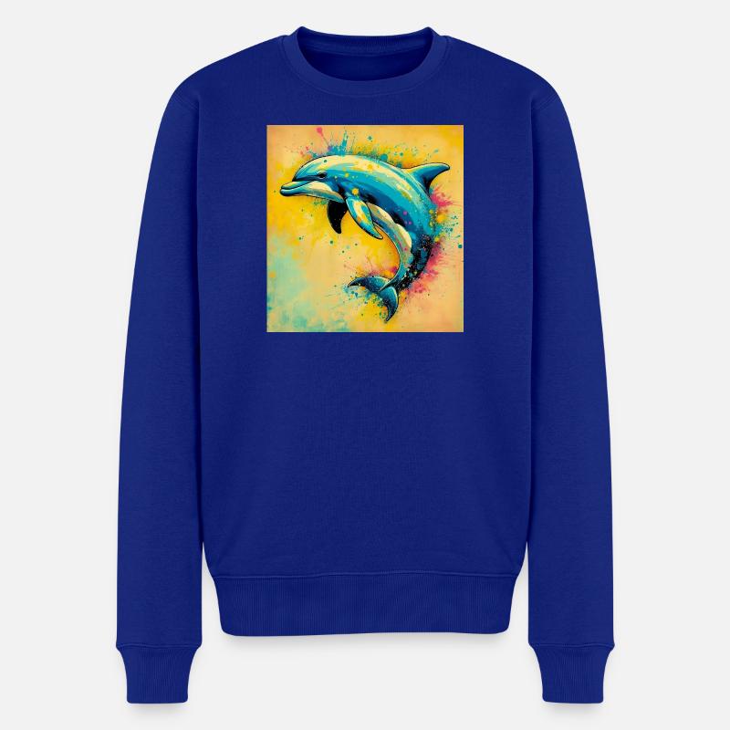 dauphin - Pull Premium bio Homme - bleu roi