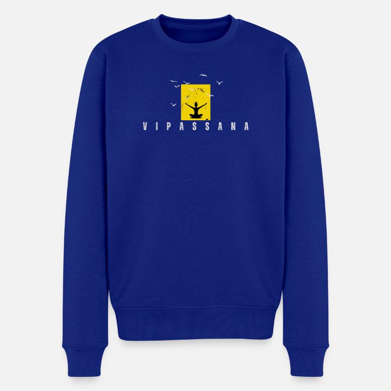 Vipassana Meditation - Männer Premium Bio Pullover - Royalblau