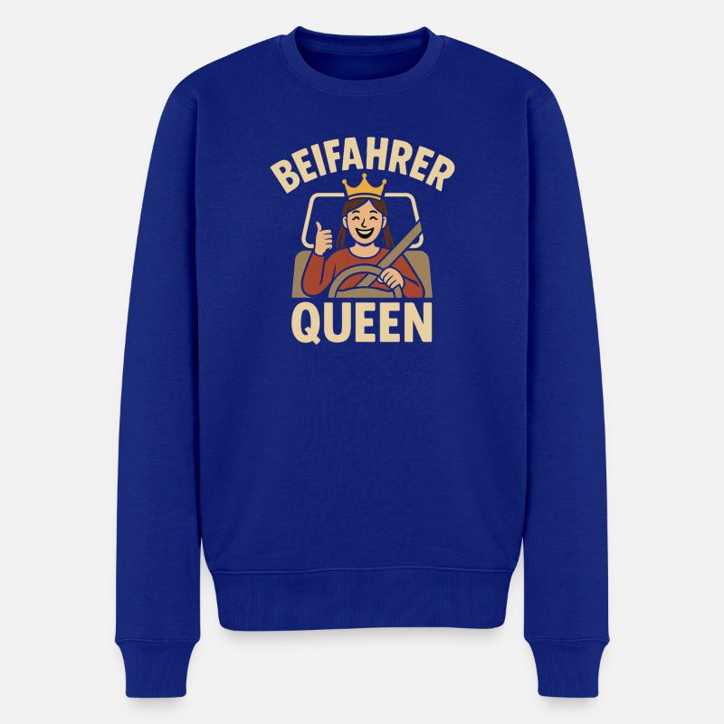 Conception Queen passager - Pull Premium bio Homme - bleu roi