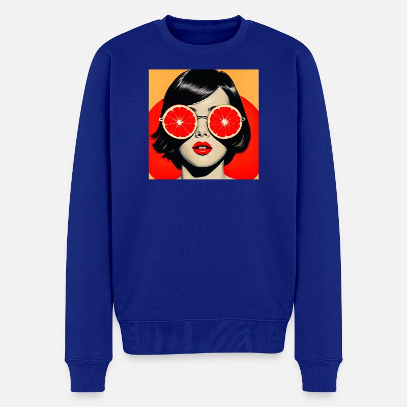 Moderne fruchtige Vision - Männer Premium Bio Pullover - Royalblau