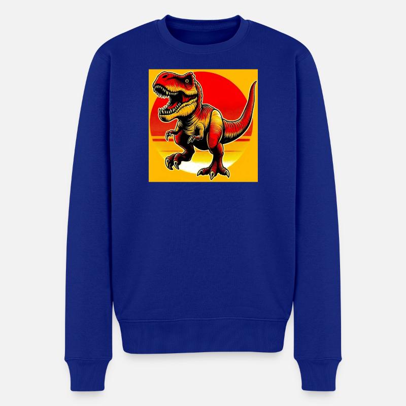 dinosaure - Pull Premium bio Homme - bleu roi