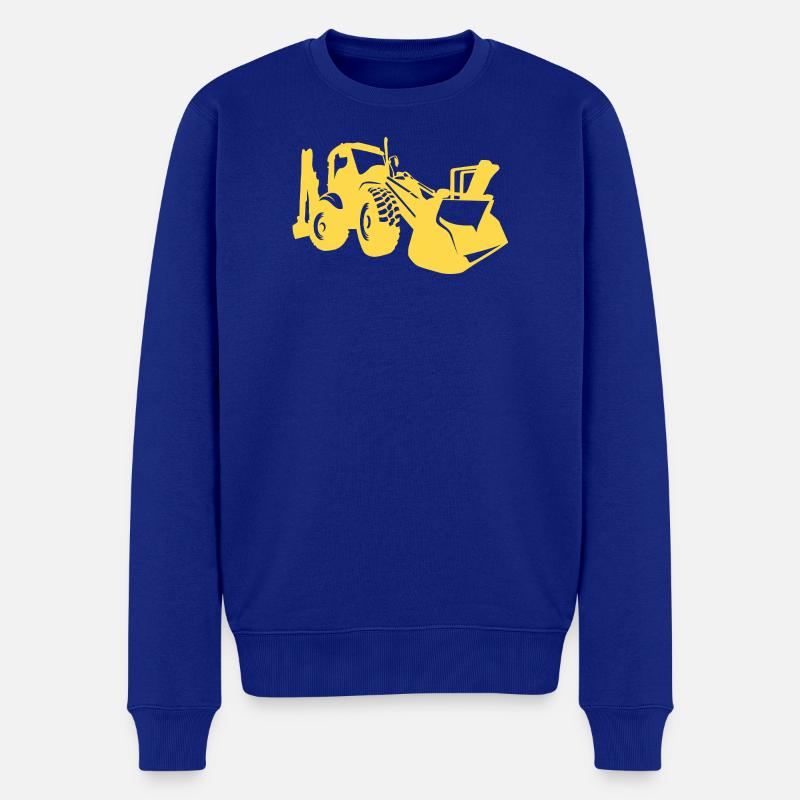 Bagger Radlader Baugeräteführer Silhouette - Männer Premium Bio Pullover - Royalblau