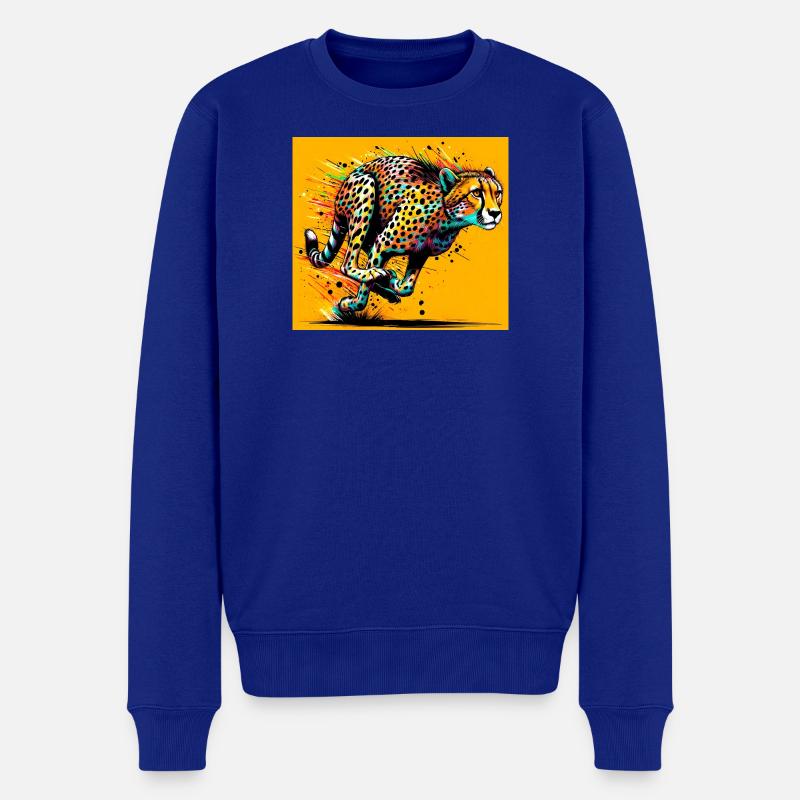 Gepard - Männer Premium Bio Pullover - Royalblau