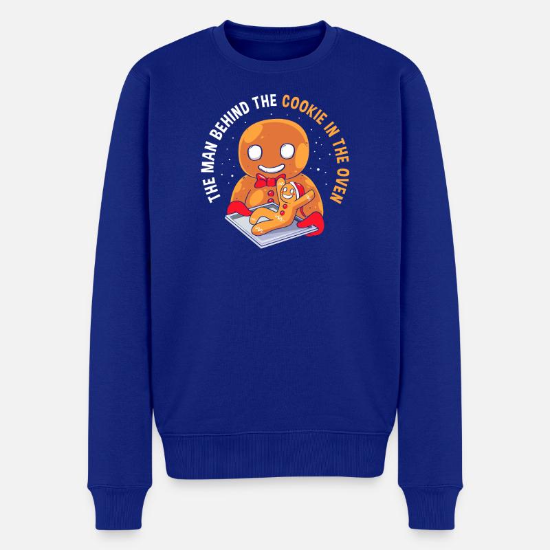 Werdende Väter Werdender Papa - Männer Premium Bio Pullover - Royalblau