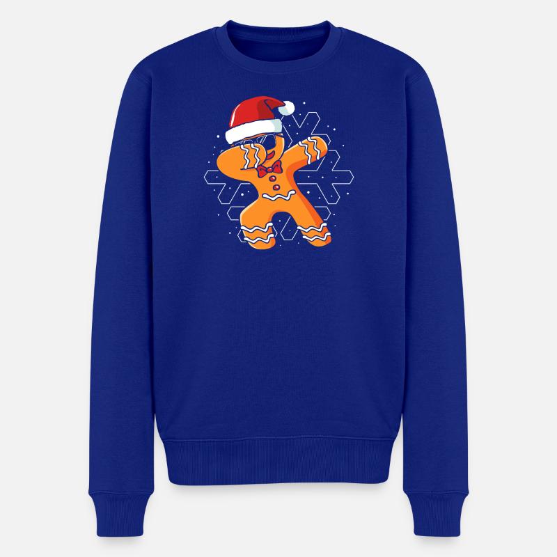 Weihnachten Lebkuchen Lebkuchenmann Gingerbread - Männer Premium Bio Pullover - Royalblau