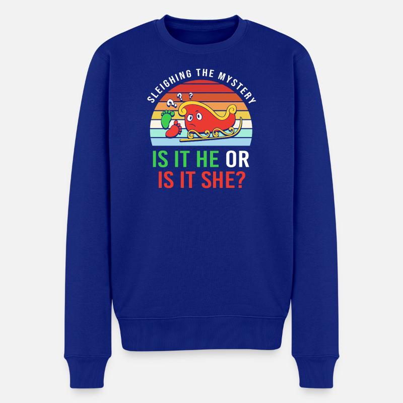 Werdender Papa werdende Väter Weihnachten - Männer Premium Bio Pullover - Royalblau