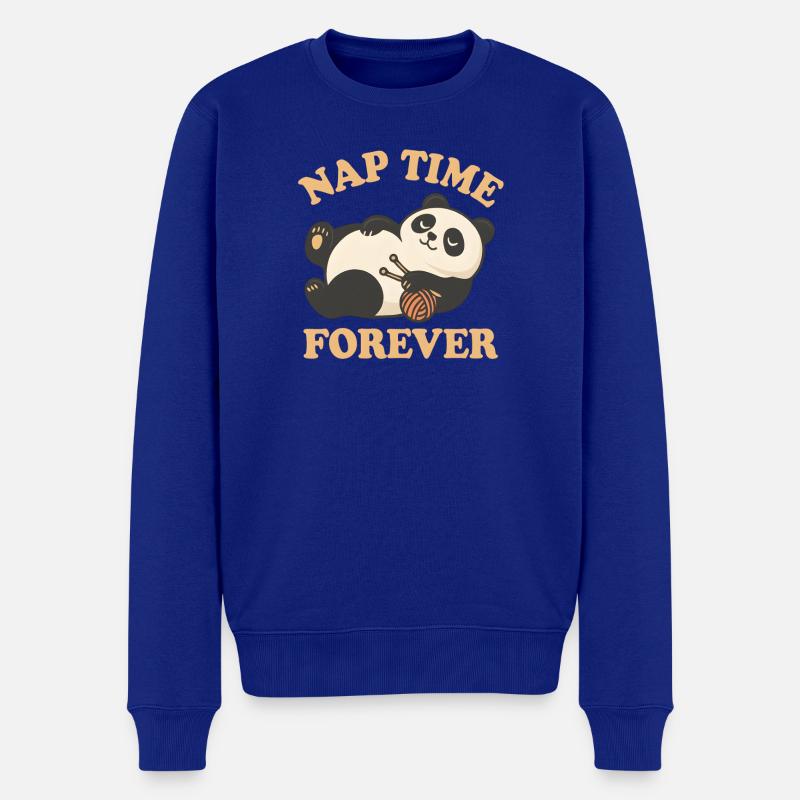  Panda – Nap Time Forever - Männer Premium Bio Pullover - Royalblau
