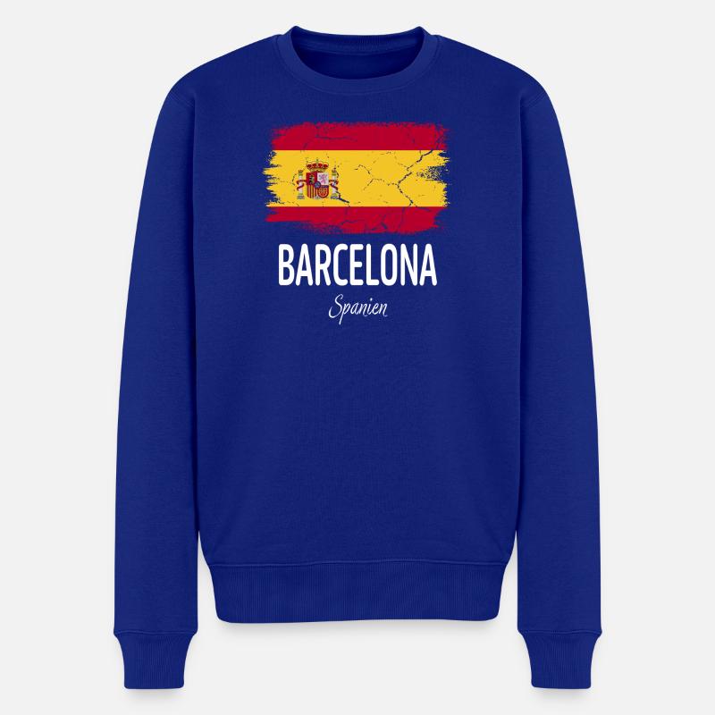 Barcelona - Männer Premium Bio Pullover - Royalblau
