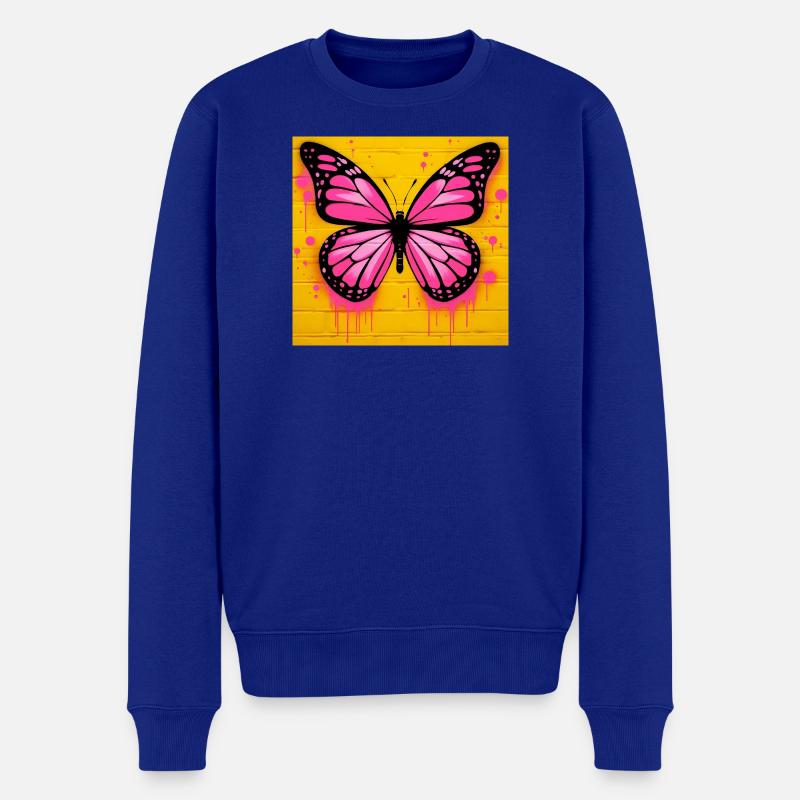 Schmetterling - Männer Premium Bio Pullover - Royalblau
