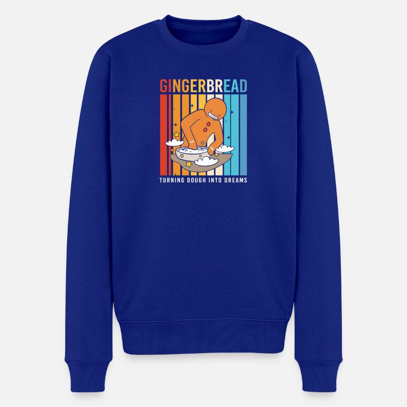 Lebkuchen Weihnachten Lebkuchenmann Gingerbread - Männer Premium Bio Pullover - Royalblau