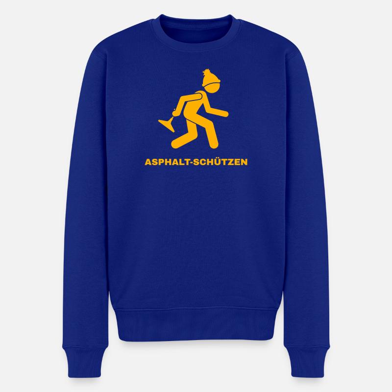Asphalt-Schützen orange - Männer Premium Bio Pullover - Royalblau
