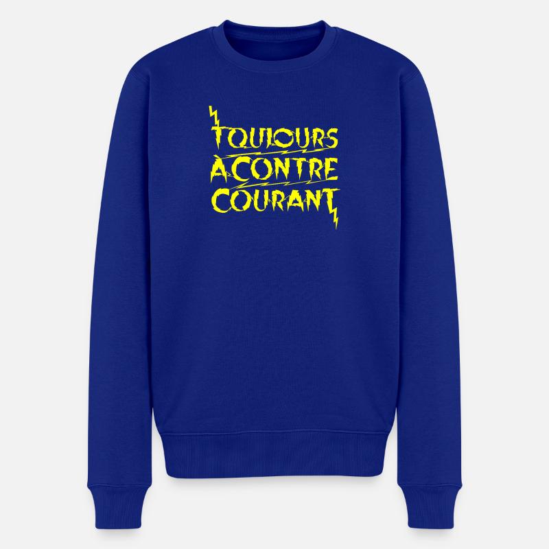 TOUJOURS À CONTRE-COURANT ! - Pull Premium bio Homme - bleu roi