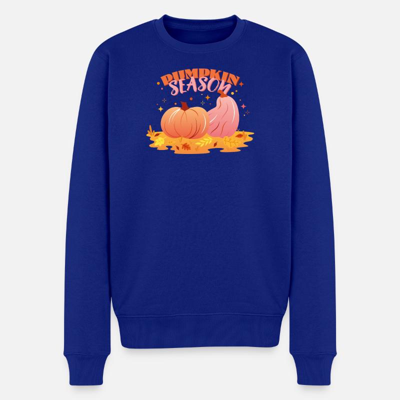 Pumpkin_season - Männer Premium Bio Pullover - Royalblau