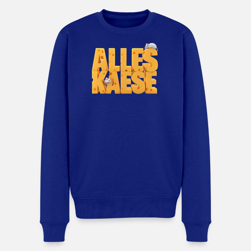 Tous les fromages - Pull Premium bio Homme - bleu roi