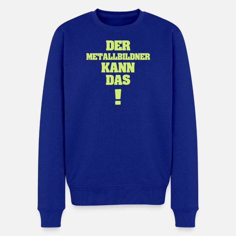 Lustig Metallbildner - Männer Premium Bio Pullover - Royalblau