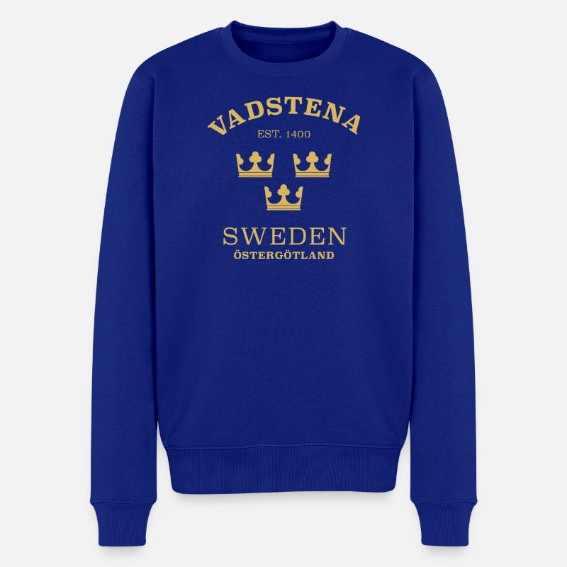 Vadstena, Suède, Suède - Pull Premium bio Homme - bleu roi