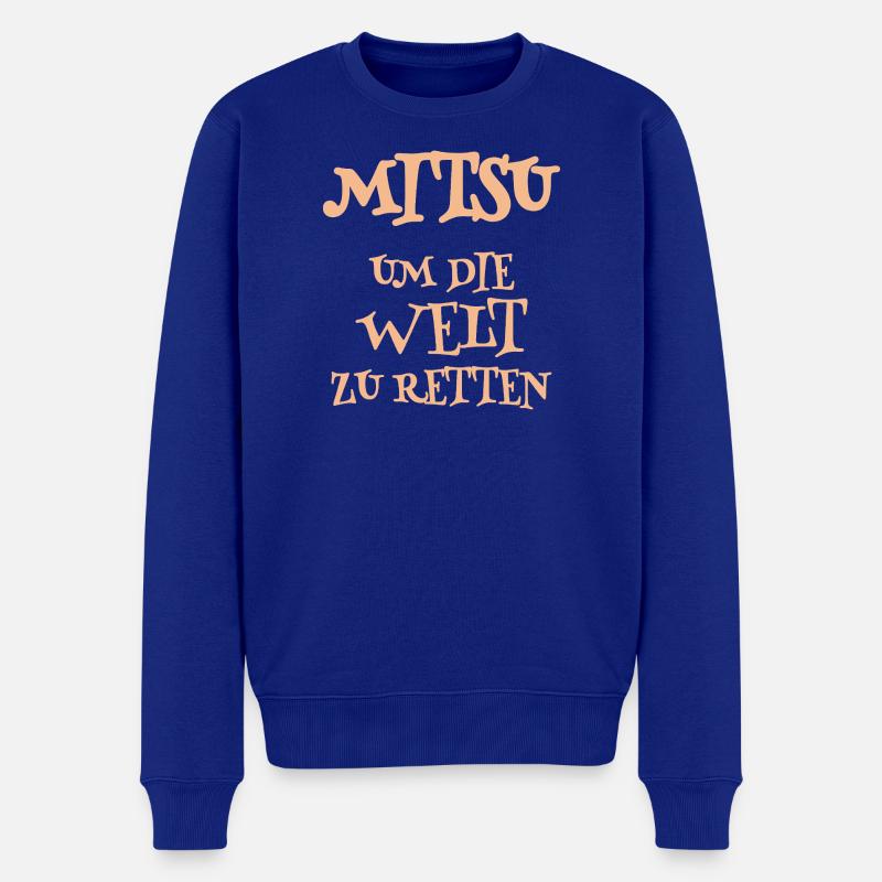 Mitsu - Männer Premium Bio Pullover - Royalblau