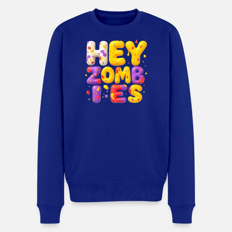Halloween & Zombie Design Cooler Fun - Männer Premium Bio Pullover - Royalblau