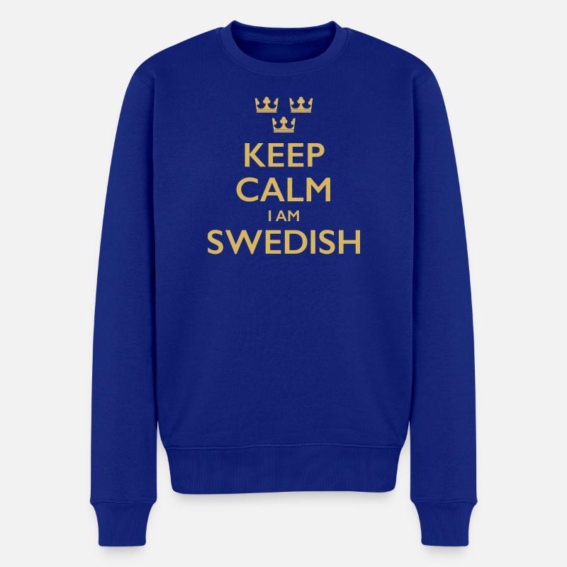 Swedish Sweden Schweden - Männer Premium Bio Pullover - Royalblau