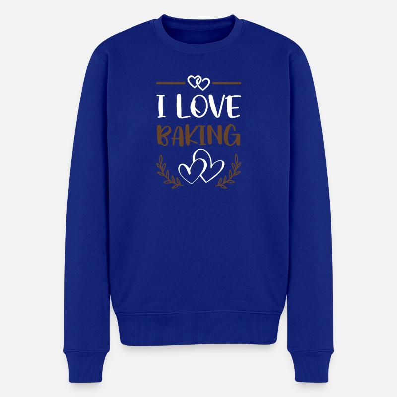 I Love Baking  - Männer Premium Bio Pullover - Royalblau