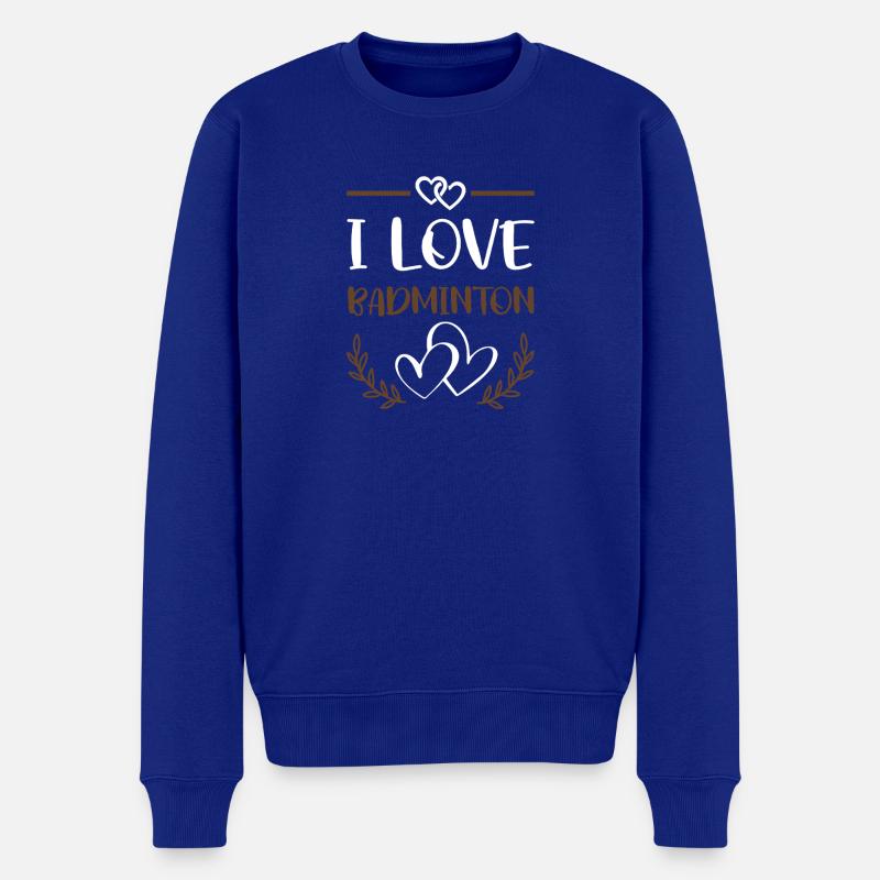 J’adore le badminton - Pull Premium bio Homme - bleu roi