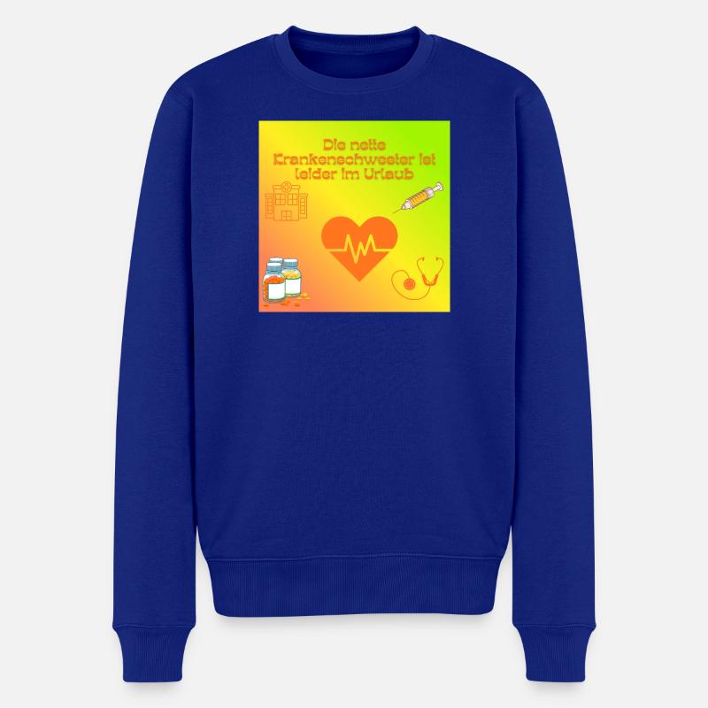 Krankenschwester im Urlaub Humor - Männer Premium Bio Pullover - Royalblau