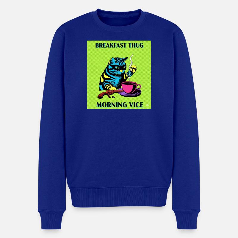 Petit-déjeuner Thug Morning Vice - Pull Premium bio Homme - bleu roi