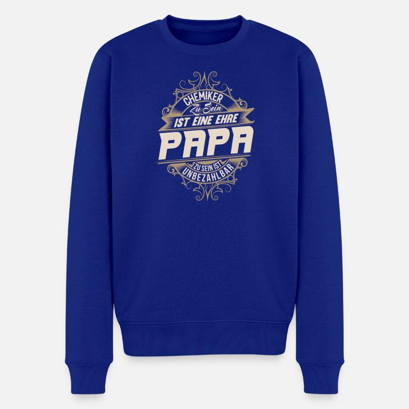 Chemiker Papa - Männer Premium Bio Pullover - Royalblau