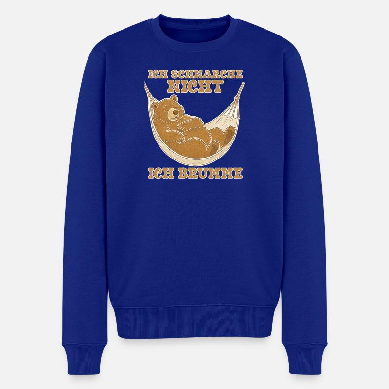 Ich Schnarche Nicht Ich Brumme | Schlafshirt - Männer Premium Bio Pullover - Royalblau