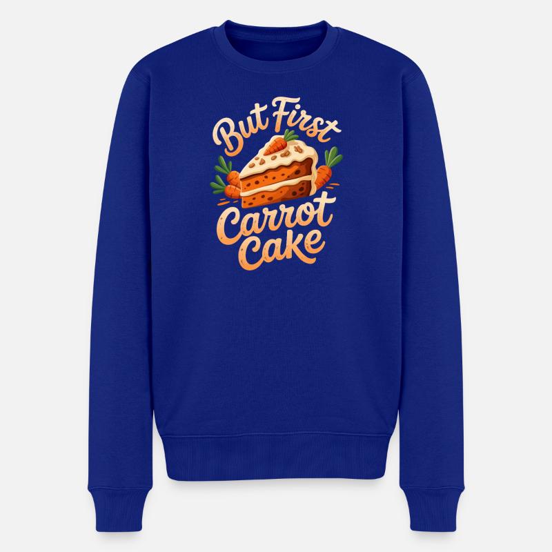 Kuchen Karotten Kuchen - Männer Premium Bio Pullover - Royalblau