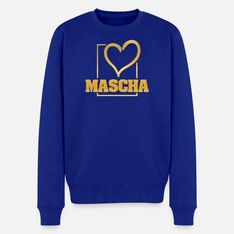 Mascha als Herz - Männer Premium Bio Pullover - Royalblau