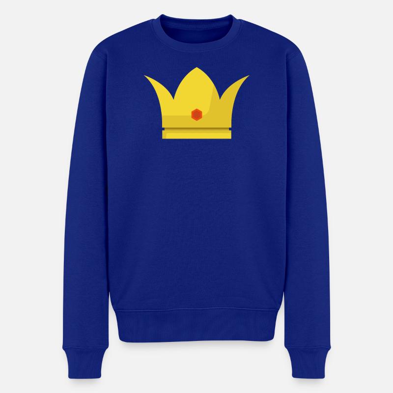 Couronne - Pull Premium bio Homme - bleu roi