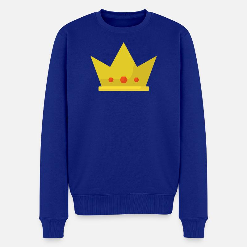 Couronne - Pull Premium bio Homme - bleu roi