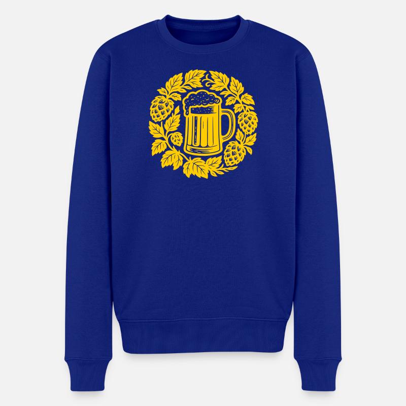 Bier kranz - Männer Premium Bio Pullover - Royalblau